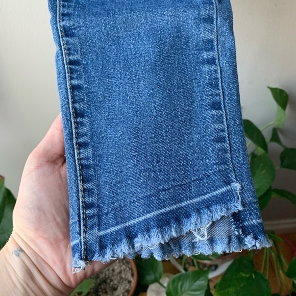 DISTRESSED SKINNY BLUE JEANS - Picture 4 of 5